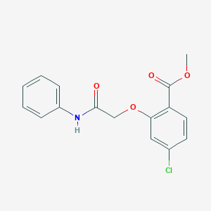 molecular formula C16H14ClNO4 B14711391 Methyl 2-(2-anilino-2-oxoethoxy)-4-chlorobenzoate CAS No. 20745-71-5