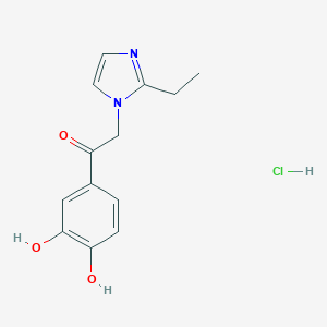 molecular formula C13H15ClN2O3 B147114 1-(3,4-Dihydroxyphenyl)-2-(3-ethyl-1H-pyrazol-1-yl)ethanone hydrochloride CAS No. 1135318-57-8