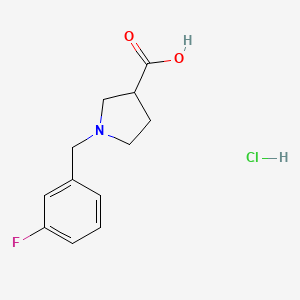 1-[(3-Fluorophenyl)methyl]pyrrolidine-3-carboxylic acid hydrochloride