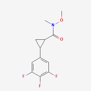N-methoxy-N-methyl-2-(3,4,5-trifluorophenyl)cyclopropane-1-carboxamide