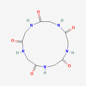 molecular formula C10H15N5O5 B14711492 Cyclo(glycylglycylglycylglycylglycyl) CAS No. 23879-47-2