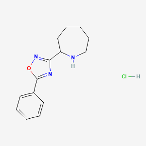 2-(5-Phenyl-1,2,4-oxadiazol-3-yl)azepane hydrochloride