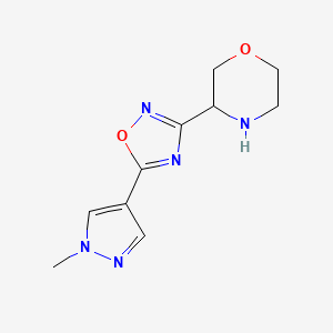3-[5-(1-methyl-1H-pyrazol-4-yl)-1,2,4-oxadiazol-3-yl]morpholine