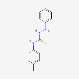 molecular formula C14H15N3S B14711654 Hydrazinecarbothioamide, N-(4-methylphenyl)-2-phenyl- CAS No. 22814-94-4
