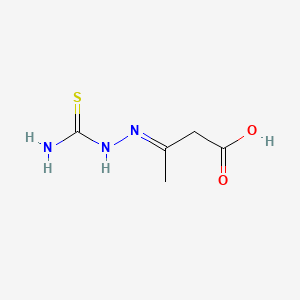 molecular formula C5H9N3O2S B14711667 Acetoacetic acid, 3-(thiosemicarbazone) CAS No. 18465-43-5
