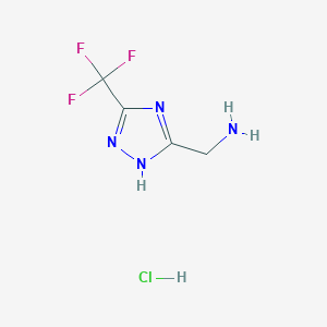 [3-(trifluoromethyl)-1H-1,2,4-triazol-5-yl]methanamine hydrochloride