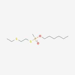 molecular formula C11H25O2PS2 B14711691 S-[2-(Ethylsulfanyl)ethyl] O-hexyl methylphosphonothioate CAS No. 21044-30-4