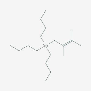 molecular formula C18H38Sn B14711787 Tributyl(2,3-dimethylbut-2-EN-1-YL)stannane CAS No. 13881-60-2