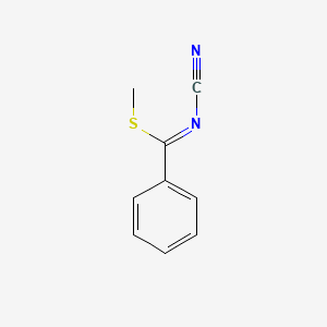 molecular formula C9H8N2S B14711815 Methyl N-cyanobenzenecarboximidothioate CAS No. 21017-69-6