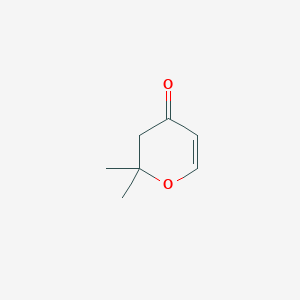 molecular formula C7H10O2 B14711825 2,2-Dimethyl-2,3-dihydropyran-4-one CAS No. 18927-48-5
