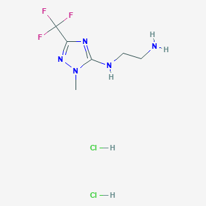 N-[1-methyl-3-(trifluoromethyl)-1H-1,2,4-triazol-5-yl]ethane-1,2-diamine dihydrochloride