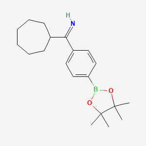 4-(Cycloheptyl)iminomethylphenylboronic acid pinacol ester