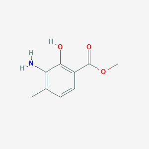 molecular formula C9H11NO3 B1471188 Methyl 3-amino-2-hydroxy-4-methylbenzoate CAS No. 24279-15-0