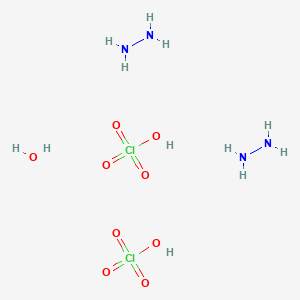 molecular formula Cl2H12N4O9 B14711897 Hydrazine;perchloric acid;hydrate CAS No. 13762-65-7