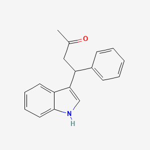 molecular formula C18H17NO B14711906 4-(1H-indol-3-yl)-4-phenylbutan-2-one CAS No. 21909-35-3