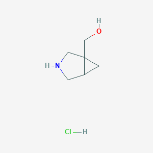 molecular formula C6H12ClNO B1471191 3-Azabicyclo[3.1.0]hexane-1-methanol hydrochloride CAS No. 1427356-35-1