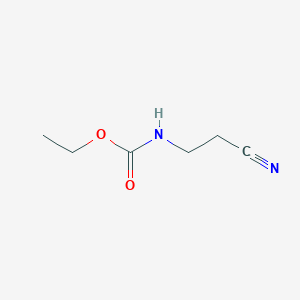 molecular formula C6H10N2O2 B14711925 Ethyl (2-cyanoethyl)carbamate CAS No. 17686-49-6