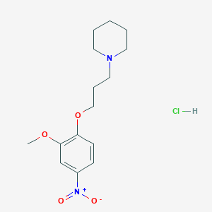 molecular formula C15H23ClN2O4 B1471193 1-[3-(2-Methoxy-4-nitrophenoxy)propyl]piperidine hydrochloride CAS No. 97598-72-6
