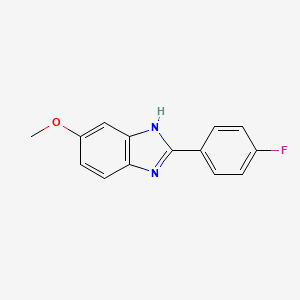 molecular formula C14H11FN2O B14712005 2-(4-Fluorophenyl)-5-methoxy-1H-benzo[D]imidazole 