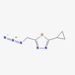 molecular formula C6H7N5O B1471201 2-(Azidomethyl)-5-cyclopropyl-1,3,4-oxadiazole CAS No. 1803594-48-0