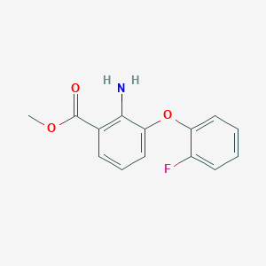 molecular formula C14H12FNO3 B1471204 Methyl 2-amino-3-(2-fluorophenoxy)benzoate CAS No. 1553075-72-1