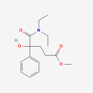 molecular formula C16H23NO4 B14712052 Methyl 5-(diethylamino)-4-hydroxy-5-oxo-4-phenylpentanoate CAS No. 22742-70-7