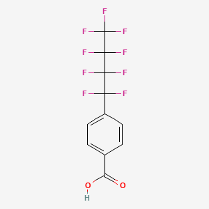 molecular formula C11H5F9O2 B14712097 4-(Nonafluorobutyl)benzoic acid CAS No. 13835-88-6