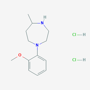 molecular formula C13H22Cl2N2O B1471212 1-(2-Methoxyphenyl)-5-methyl-1,4-diazepane dihydrochloride CAS No. 1803599-71-4