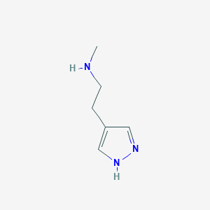 molecular formula C6H13Cl2N3 B1471215 N-methyl-2-(1H-pyrazol-4-yl)ethanamine CAS No. 956949-79-4
