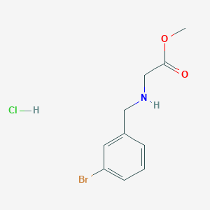 molecular formula C10H13BrClNO2 B1471217 Methyl 2-{[(3-bromophenyl)methyl]amino}acetate hydrochloride CAS No. 1797668-24-6