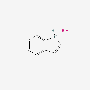 molecular formula C9H7K B14712205 Potassium, 1H-inden-1-yl- CAS No. 12128-56-2