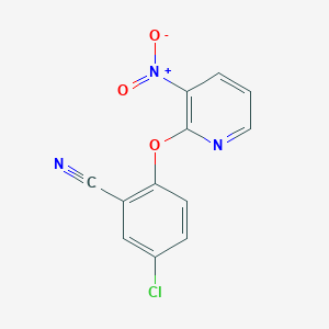 5-Chloro-2-[(3-nitropyridin-2-yl)oxy]benzonitrile