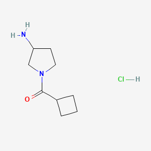 molecular formula C9H17ClN2O B1471223 (3-Amino-1-pyrrolidinyl)(cyclobutyl)methanone hydrochloride CAS No. 2205384-51-4