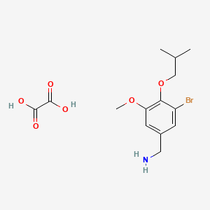 molecular formula C14H20BrNO6 B1471228 (3-Bromo-4-isobutoxy-5-methoxybenzyl)amine oxalate CAS No. 1785761-58-1