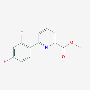 molecular formula C13H9F2NO2 B1471229 Methyl 6-(2,4-difluorophenyl)picolinate CAS No. 1820619-37-1