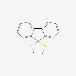 molecular formula C15H12S2 B14712318 Spiro[1,3-dithiolane-2,9'-fluorene] CAS No. 7049-31-2