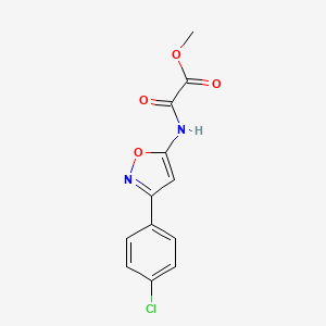 molecular formula C12H9ClN2O4 B1471232 Methyl {[3-(4-chlorophenyl)-1,2-oxazol-5-yl]carbamoyl}formate CAS No. 1622069-59-3