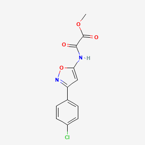 Methyl {[3-(4-chlorophenyl)-1,2-oxazol-5-yl]carbamoyl}formate
