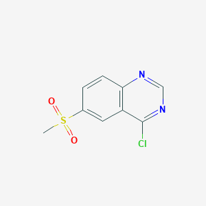molecular formula C9H7ClN2O2S B1471233 4-Chloro-6-methanesulfonylquinazoline CAS No. 1256955-37-9