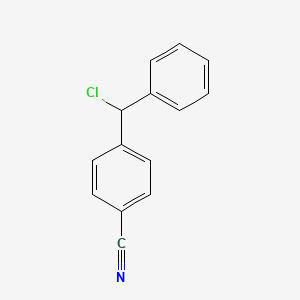molecular formula C14H10ClN B14712331 Benzonitrile, 4-(chlorophenylmethyl)- CAS No. 13391-42-9