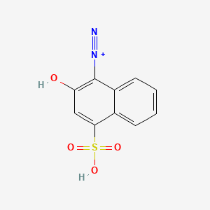molecular formula C10H7N2O4S+ B14712344 1-Naphthalenediazonium, 2-hydroxy-4-sulfo- CAS No. 20541-54-2