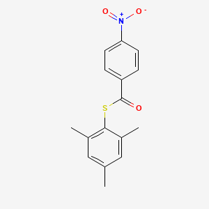 molecular formula C16H15NO3S B14712361 S-(2,4,6-trimethylphenyl) 4-nitrobenzenecarbothioate CAS No. 6632-13-9