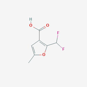 molecular formula C7H6F2O3 B1471237 2-(Difluoromethyl)-5-methylfuran-3-carboxylic acid CAS No. 189330-30-1