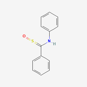 molecular formula C13H11NOS B14712372 N-[(Oxo-lambda~4~-sulfanylidene)(phenyl)methyl]aniline CAS No. 18263-20-2
