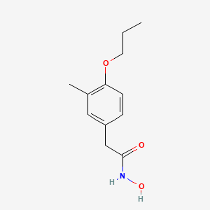 molecular formula C12H17NO3 B14712387 N-hydroxy-2-(3-methyl-4-propoxyphenyl)acetamide CAS No. 23142-39-4