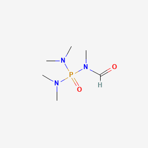 molecular formula C6H16N3O2P B14712397 Formamide, N-(bis(dimethylamino)phosphinyl)-N-methyl- CAS No. 20583-06-6