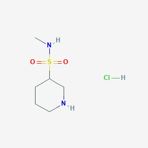 molecular formula C6H15ClN2O2S B1471243 N-methylpiperidine-3-sulfonamide hydrochloride CAS No. 1923088-50-9