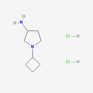 molecular formula C8H18Cl2N2 B1471246 1-Cyclobutylpyrrolidin-3-amine dihydrochloride CAS No. 2098025-84-2