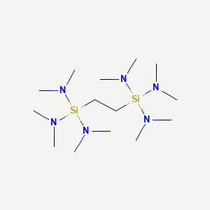 molecular formula C14H40N6Si2 B14712470 1,2-(Trisdimethylaminosilyl)ethane CAS No. 20248-45-7