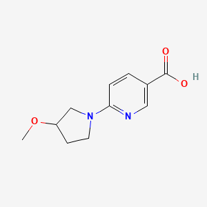 molecular formula C11H14N2O3 B1471250 6-(3-Methoxypyrrolidin-1-yl)nicotinic acid CAS No. 1695501-69-9